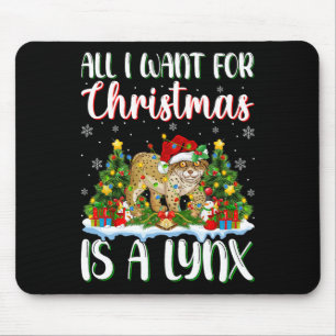 Ich Wollte zu Weihnachten ist ein Lynx Xmas Baumhü Mousepad