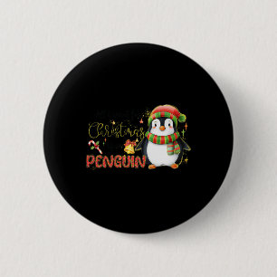 Ich Wollte zu Weihnachten ist ein Pinguin frohe We Button