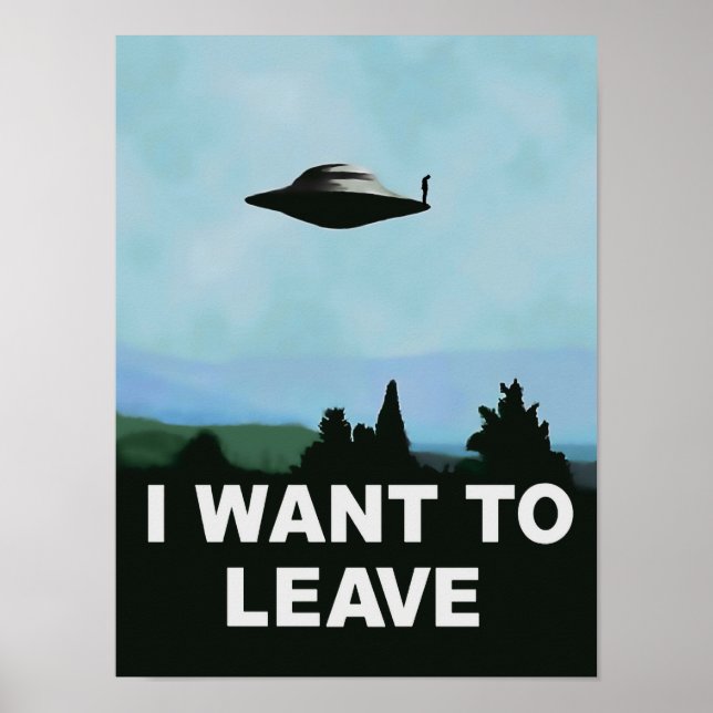 Ich wollte zu werden ufo, Außerirdischen Poster, b Poster (Vorne)