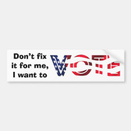 Ich Wollte zur Abstimmung Autoaufkleber