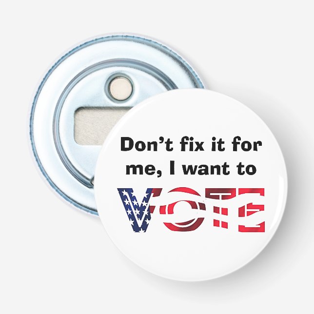 Ich Wollte zur Abstimmung Flaschenöffner (Vorderseite)