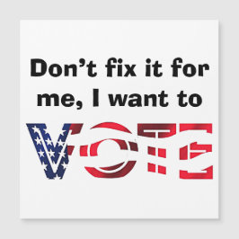 Ich Wollte zur Abstimmung Magnetkarte