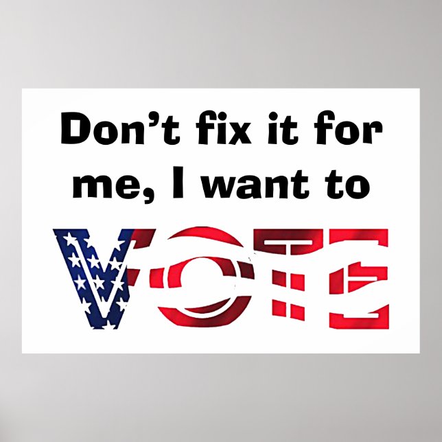 Ich Wollte zur Abstimmung Poster (Vorne)