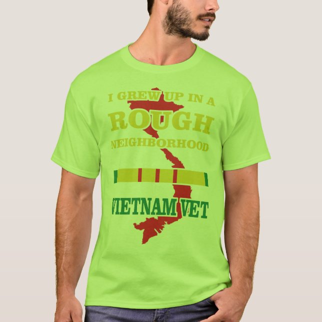 Ich wuchs in einer rauen Nachbarschaft - Veteran T-Shirt (Vorderseite)