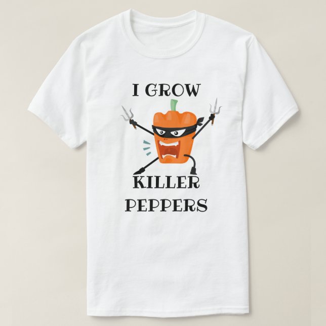 Ich wuchs Killer-Paprikaschoten T-Shirt (Design vorne)
