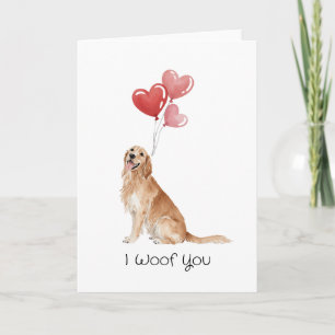 Ich wuffe dich Golden Retriever Feiertagskarte