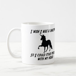 ICH WÜNSCHE, DASS ICH EIN EINHORN WAR KAFFEETASSE