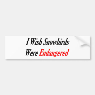 Ich wünsche, dass Snowbirds gefährdet wurden Autoaufkleber