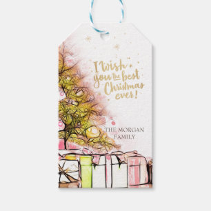 Ich wünsche dir das beste Weihnachtsfest, Pine Tre Geschenkanhänger