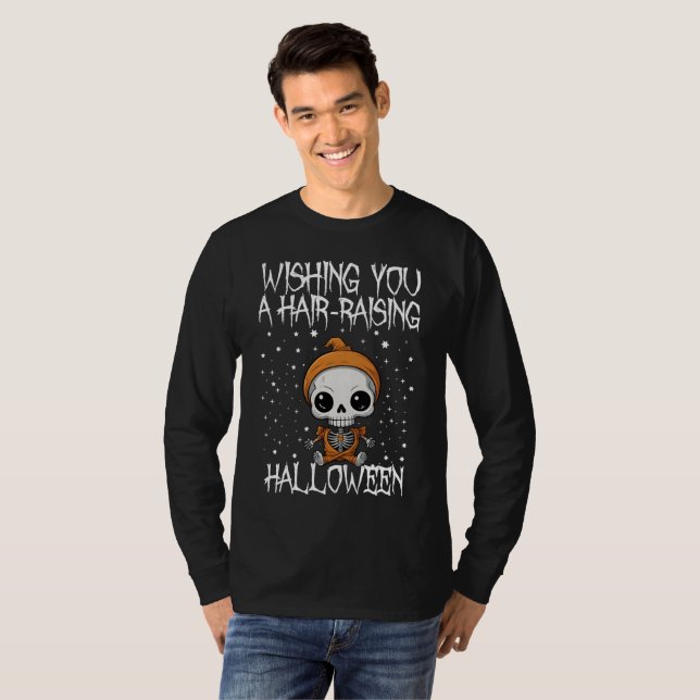 Ich wünsche dir ein haarsträubendes Halloween T-Shirt (Vorne ganz)