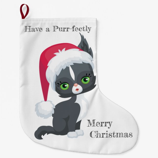 Ich wünsche dir ein sauberes, fröhliches Weihnacht Großer Weihnachtsstrumpf (Vorderseite)