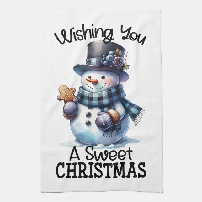 Ich wünsche dir ein schönes Weihnachtsfest Geschirrtuch (Vertikal)