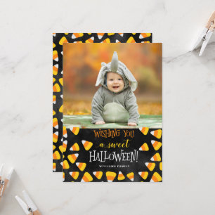 Ich wünsche dir ein süßes Halloween-Foto-Cards Karte