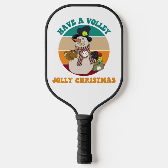 Ich wünsche dir ein Volley Jolly Weihnachten. Funn Pickleball Schläger (Vorderseite)