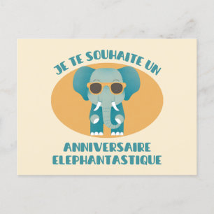 Ich wünsche dir einen elefanten Geburtstag Postkarte