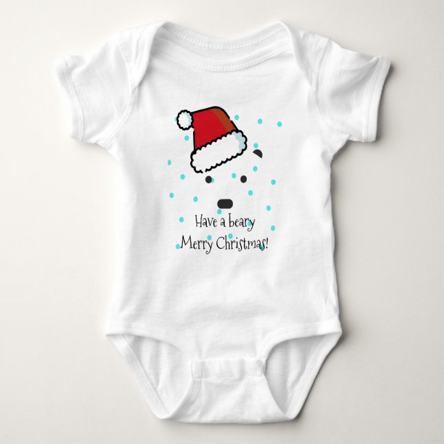 "Ich wünsche dir frohe Weihnachten." Baby Strampler (Vorderseite)