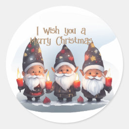 Ich wünsche dir frohe Weihnachten Runder Aufkleber