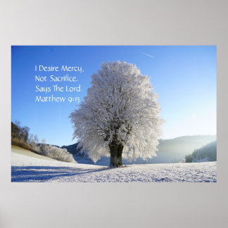 Ich wünsche Gnade, nicht zu opfern. Matthew 9:13 Poster