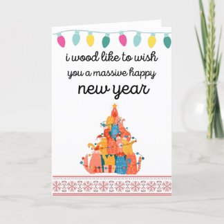 Ich wünsche Ihnen ein frohes neues Jahr Feiertagskarte