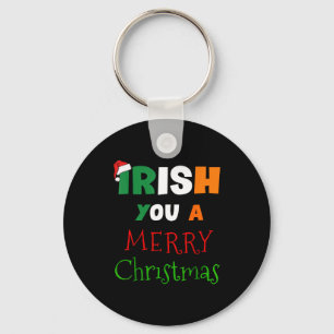 Ich wünsche Ihnen ein frohes Weihnachtsfest Irland Schlüsselanhänger