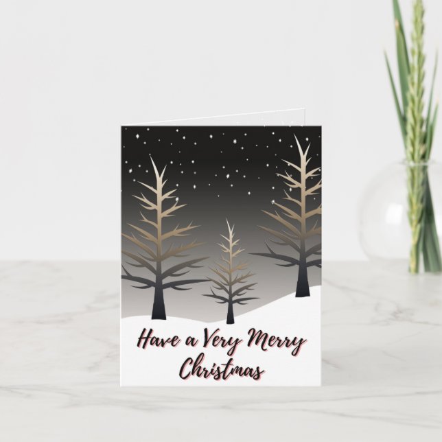 Ich wünsche Ihnen ein frohes Weihnachtsfest Karte (Vorderseite)