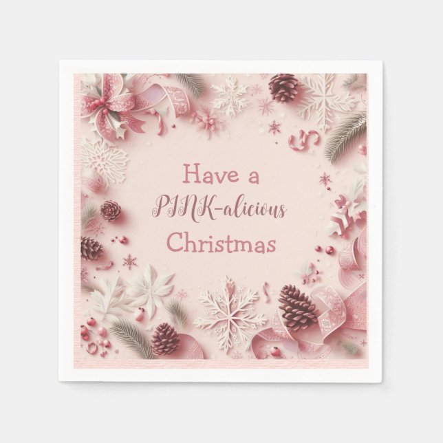 Ich wünsche Ihnen ein schönes Weihnachtsfest Serviette (Vorderseite)