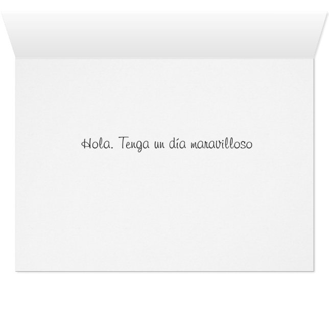 Ich wünsche Ihnen eine herrliche Spanischsprache (Innenansicht Horizontal (Unten))