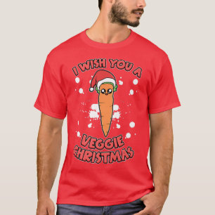 Ich wünsche Ihnen eine Veggie Weihnachten Vegetari T-Shirt