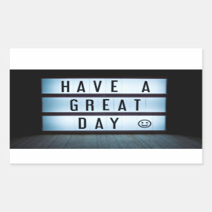 Ich wünsche Ihnen einen schönen Tag Rechteckiger Aufkleber