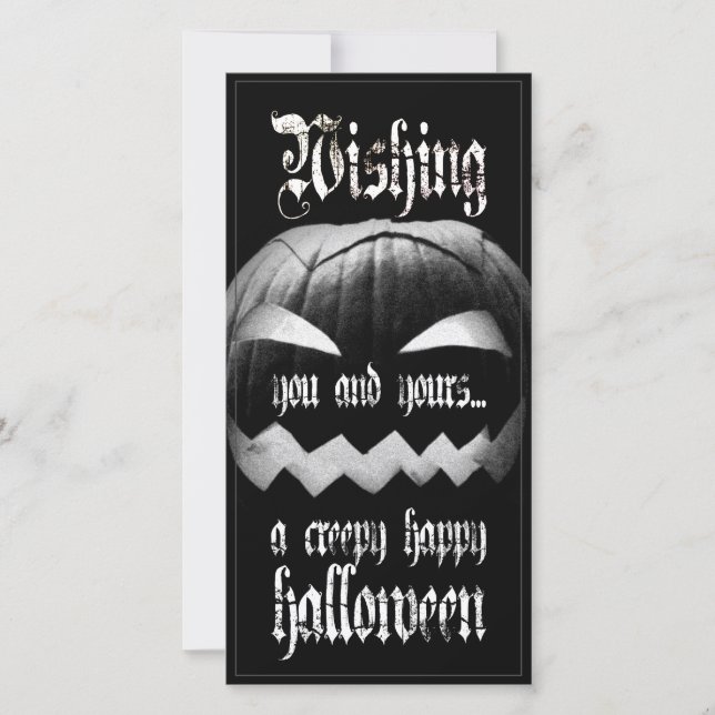 Ich wünsche Ihnen und Ihrem ein gruseliges glückli (Vorderseite)