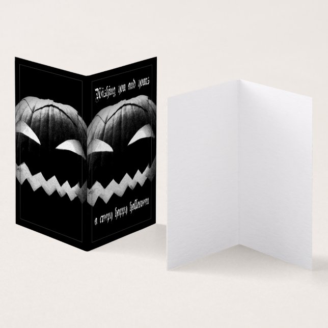 Ich wünsche Ihnen und Ihrem ein gruseliges glückli (Innenseite und Außenseite)