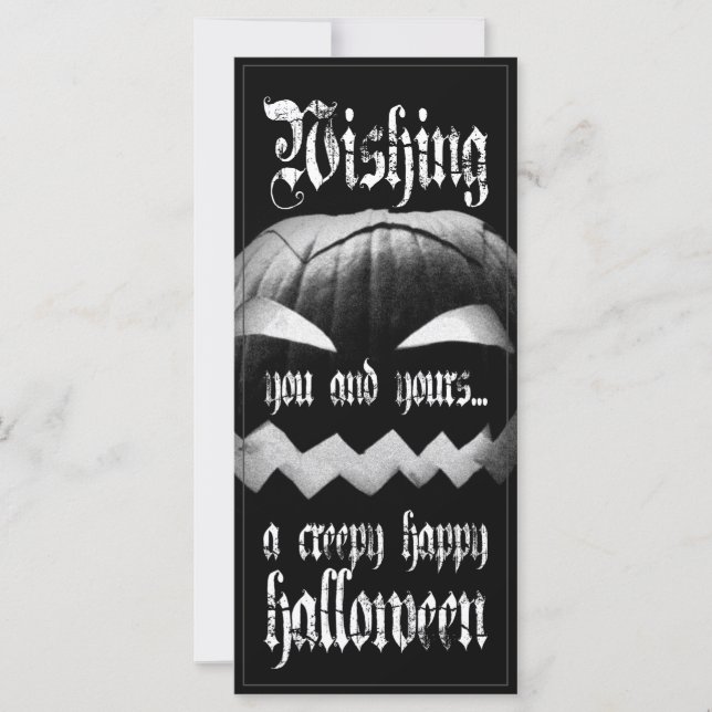 Ich wünsche Ihnen und Ihrem ein gruseliges glückli (Vorderseite)