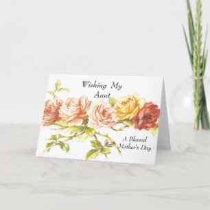 Ich wünsche meiner Tante einen gesegneten Mutterta Karte