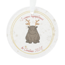 Ich wünsche mir ein Nilpferd-Rentier zu Weihnachte