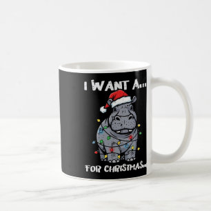 Ich wünsche mir ein Nilpferd zu Weihnachten Lustig Kaffeetasse