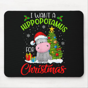 Ich wünsche mir ein Nilpferd zu Weihnachten Mousepad