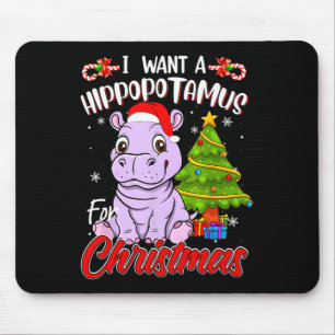 Ich wünsche mir ein Nilpferd zu Weihnachten Nilpfe Mousepad
