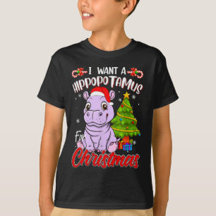 Ich wünsche mir ein Nilpferd zu Weihnachten Nilpfe T-Shirt