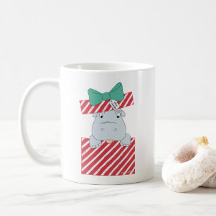 Ich wünsche mir ein Nilpferd zu Weihnachten Streif Kaffeetasse