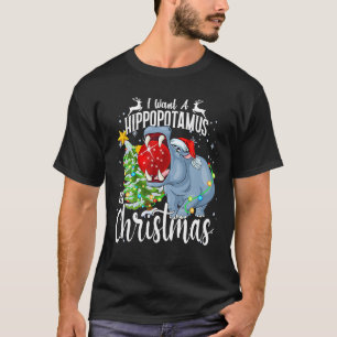 Ich wünsche mir ein Nilpferd zu Weihnachten Xmas N T-Shirt