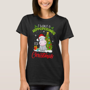 Ich wünsche mir ein Nilpferd zu Weihnachten Xmas N T-Shirt