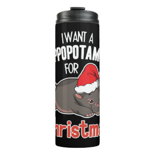 Ich wünsche mir ein Nilpferd zu Weihnachten - Xmas Thermosbecher