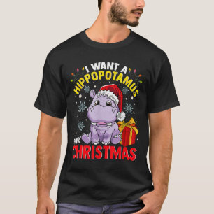 Ich wünsche mir einen Nilpferd zu Weihnachten T-Shirt