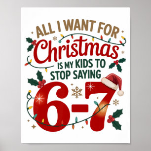 Ich wünsche mir zu Weihnachten, dass meine Kinder Poster