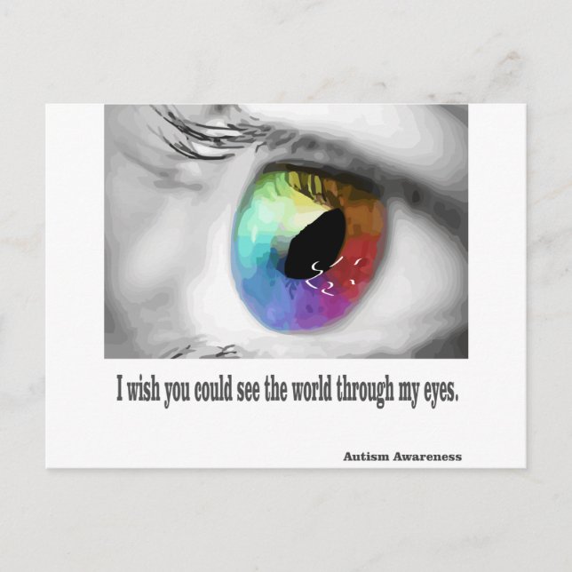 Ich wünschte, du könntest sehen postkarte (Vorderseite)