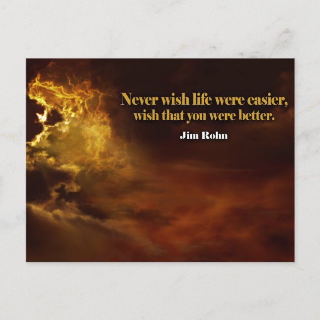 Ich wünschte, du wärest besser postkarte (Vorderseite)