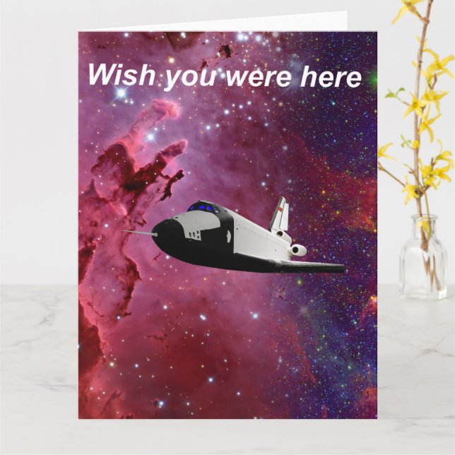 Ich wünschte, du wärest hier. karte (Gelbe Blume)