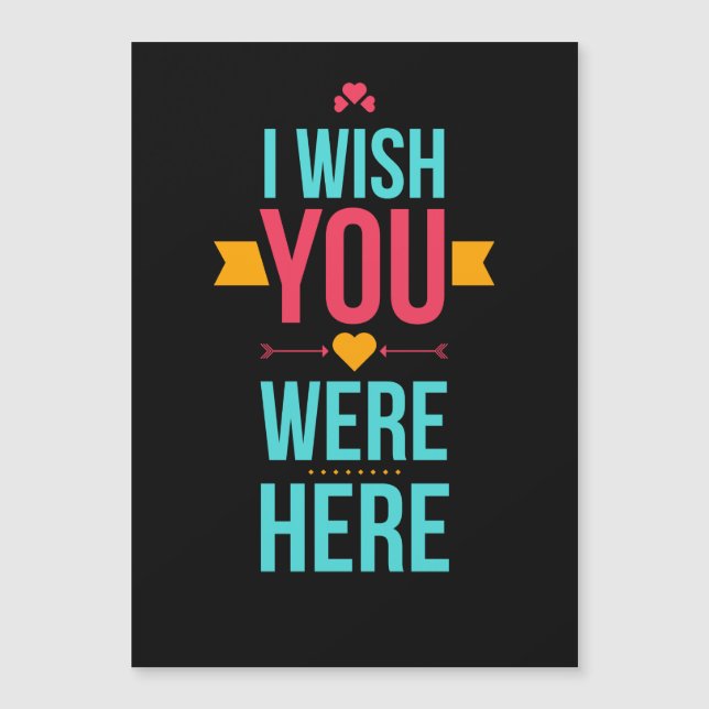 Ich wünschte, du wärest hier, Liebe hört Magnetkarte (Vorderseite)