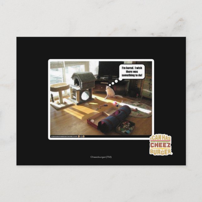 Ich wünschte, es gäbe etwas zu tun postkarte (Vorderseite)