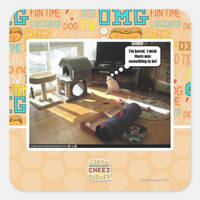 Ich wünschte, es gäbe etwas zu tun quadratischer aufkleber (Vorderseite)